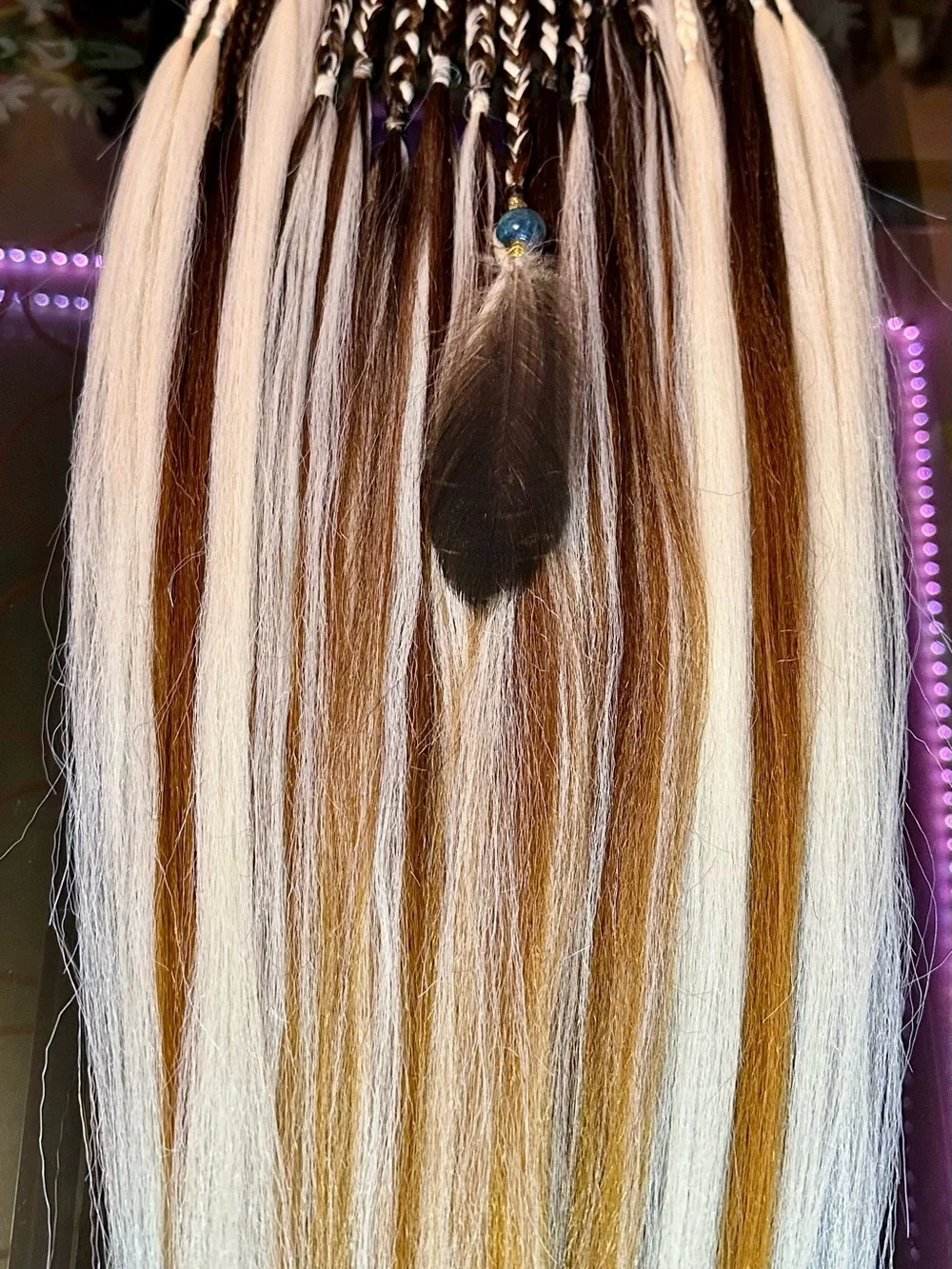 Two-Tone Braided Clip-In Hair Extensions - Blonde & Brown